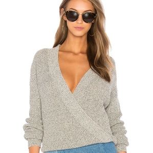 ASTR the label faux wrap sweater